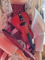 Zeer mooie verzamelpop met werkende viool, Muziek en Instrumenten, Strijkinstrumenten | Violen en Altviolen, Ophalen of Verzenden