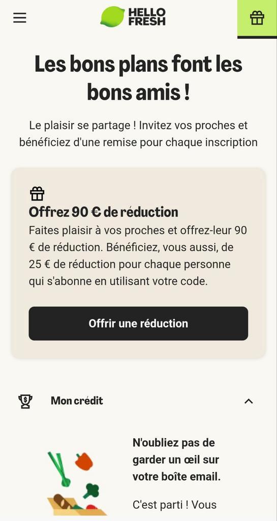 Kortingsbonnen van 90€ /sponsoring van HelloFresh Meal, Tickets en Kaartjes, Kortingen en Cadeaubonnen, Kortingsbon