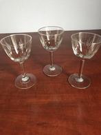 3 Brocante glazen, Ophalen of Verzenden