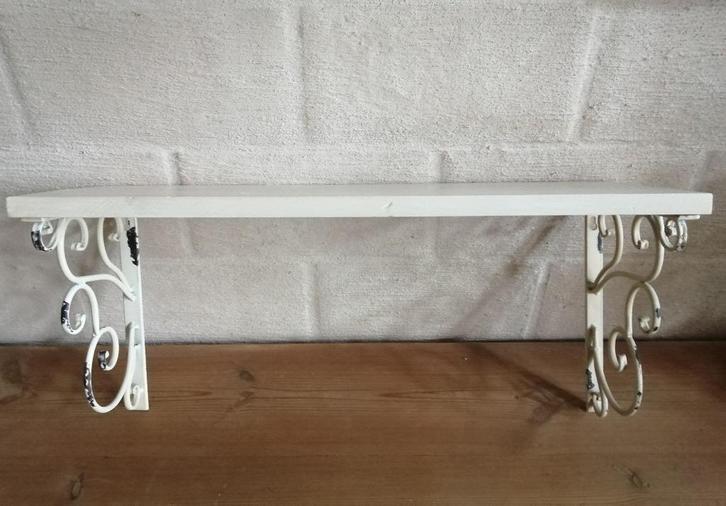 vintage rekje, wandrek metaal en hout, Antiek en Kunst, Curiosa en Brocante, Ophalen