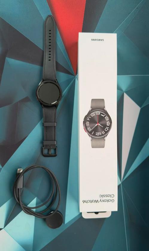 Samsung Galaxy Watch6 Classic 43mm zwart, Handtassen en Accessoires, Smartwatches, Zo goed als nieuw, Zwart, Ophalen