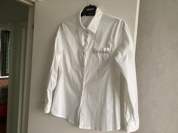 Magnifique chemisier Micha, Vêtements | Femmes, Blouses & Tuniques, Comme neuf, Taille 38/40 (M), Blanc, Enlèvement ou Envoi