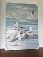 Nieuwe canvasprint van het zeelandschap (meeuwen)., Nieuw, Ophalen of Verzenden, Schilderij, 75 cm of meer