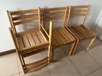 Houten stoelen (4), Huis en Inrichting, Stoelen, Ophalen, Zo goed als nieuw
