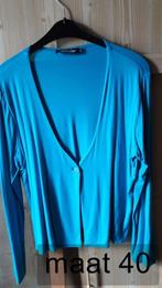 Boléro/veste bleu pomme/vert de mer/turquoise taille 40, Comme neuf, Taille 38/40 (M), Bleu, Enlèvement ou Envoi