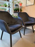 Fauteuil velvet blauw, Huis en Inrichting, Fauteuils, Ophalen, 75 tot 100 cm, Zo goed als nieuw, 75 tot 100 cm