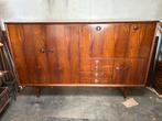Highboard, wandmeubel, wandkast, grote kast in palisander, Huis en Inrichting, Ophalen, Gebruikt, Met deur(en), Jaren 60 ,vintage