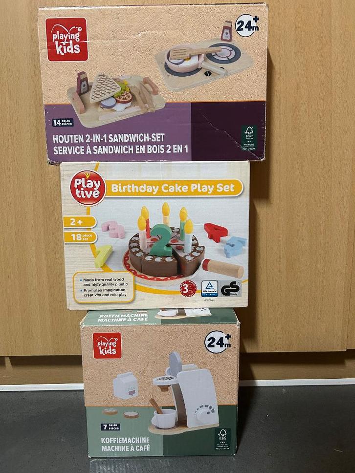 Lot de jouets en bois – cuisine & pâtisserie - très bon état, Enfants & Bébés, Jouets | Jouets en bois, Comme neuf, Autres types