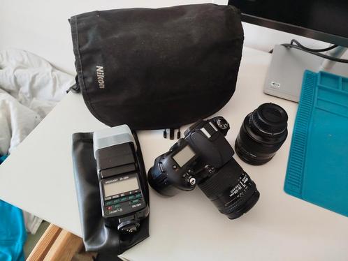 Nikon F80 Nikkor 28 105mm 28 200mm flitser, Audio, Tv en Foto, Fotocamera's Analoog, Zo goed als nieuw, Nikon, Ophalen of Verzenden