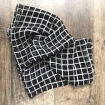 zwarte zijde mousseline met crème ruit Dries Van Noten, 120 cm of meer, Zwart, Ophalen of Verzenden, Satijn of Zijde