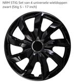 NRM STIG Set van 4 universele wieldoppen zwart (17"), Ophalen of Verzenden, Nieuw