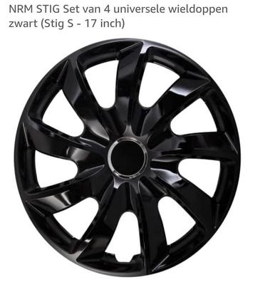 NRM STIG Set van 4 universele wieldoppen zwart (17")  beschikbaar voor biedingen