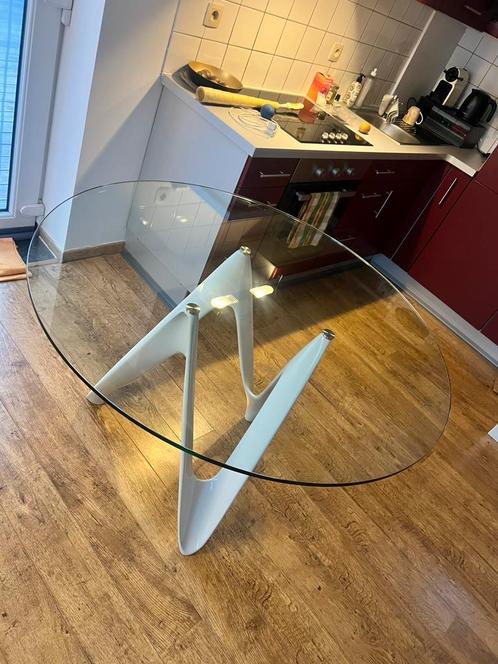 Prachtige tafel met ronde poten Design, Huis en Inrichting, Tafels | Eettafels, Gebruikt, 100 tot 150 cm, 100 tot 150 cm, Vijf personen of meer