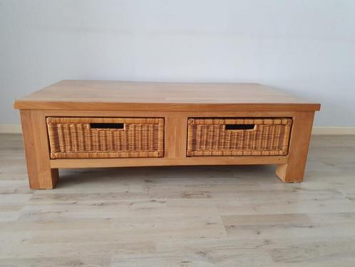 Salontafel met 2 grote schuiven als nieuw, Huis en Inrichting, Tafels | Salontafels, Zo goed als nieuw, Ophalen