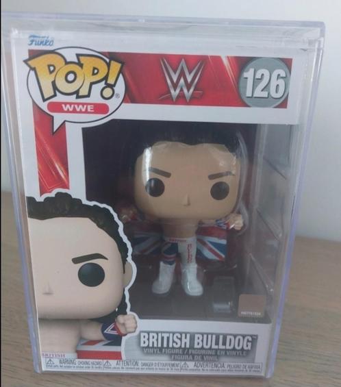 Wwf Funko British Bulldog & acrylic case, Verzamelen, Poppetjes en Figuurtjes, Zo goed als nieuw, Ophalen of Verzenden