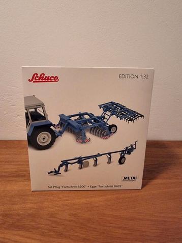 Fortschritt Ploeg + Eg Schuco, Ophalen of Verzenden, Nieuw, Tractor of Landbouw, Schuco