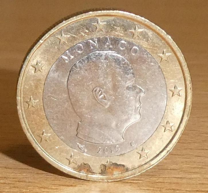 1 euro Monaco 2019, Postzegels en Munten, Munten | Europa | Euromunten, Losse munt, 1 euro, Monaco, Ophalen of Verzenden