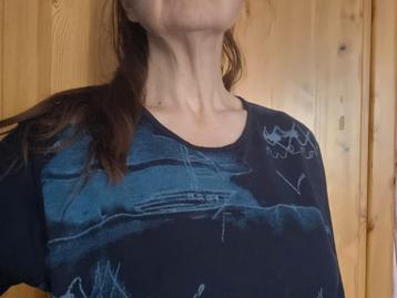 T-shirt Canda L donkerblauwe ontwerpen boten de zee  beschikbaar voor biedingen