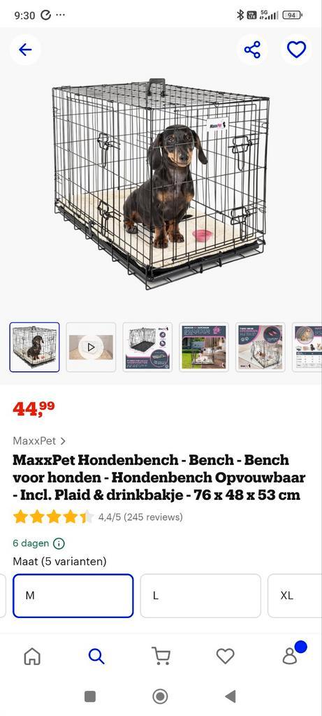 Autobench met twee deuren, Dieren en Toebehoren, Hondenhokken, Ophalen of Verzenden