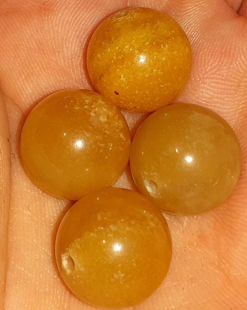 lot kralen 4 honing calciet 12mm, Hobby en Vrije tijd, Kralen en Sieraden maken, Verzenden
