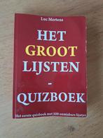 Het groot lijstenquizboek, Boeken, Ophalen of Verzenden