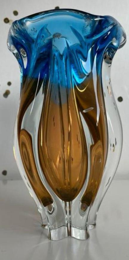 Josef Hospodka vaas glas chribska Tsjechie, Antiek en Kunst, Antiek | Glaswerk en Kristal, Ophalen of Verzenden