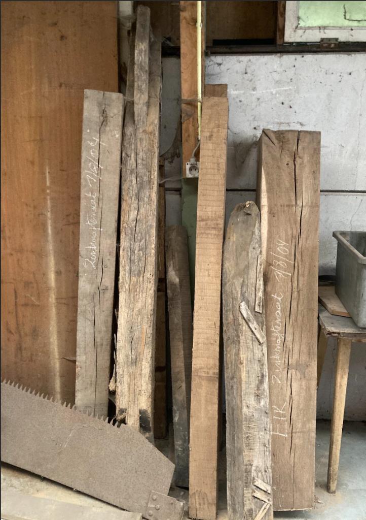 Partij oude eiken balken, Doe-het-zelf en Bouw, Hout en Planken, Eiken, Ophalen