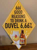 Duvel 666 bord metaal, Verzamelen, Ophalen of Verzenden, Zo goed als nieuw, Duvel