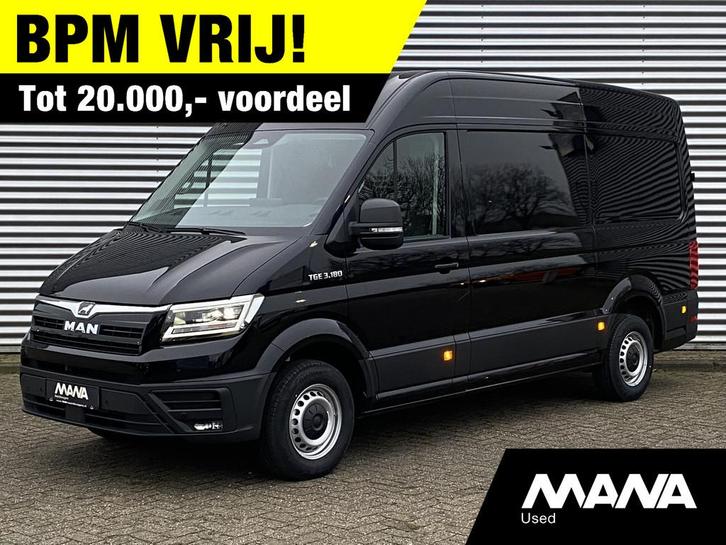 MAN TGE 3.180 L3H3 Automaat 180PK Zwart NIEUW MODEL ACC LED, Auto's, Bestelwagens en Lichte vracht, Bedrijf, Te koop, ABS, Achteruitrijcamera