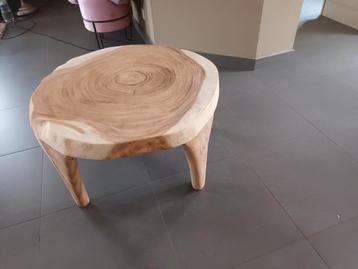 Boomstamtafel tropisch hout, Huis en Inrichting, Ophalen, Zo goed als nieuw