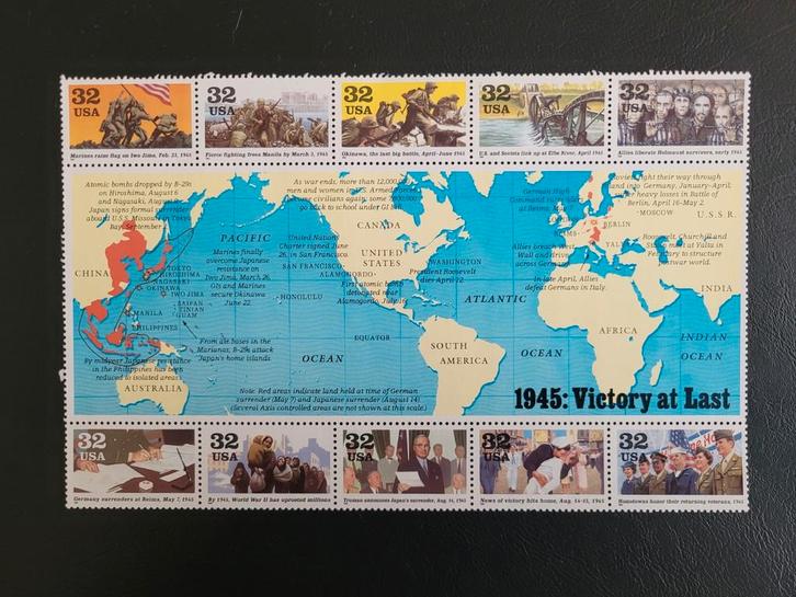 Postzegelvel WOII, Postzegels en Munten, Postzegels | Amerika, Postfris, Ophalen of Verzenden