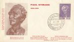 Postzegel Paul Hymans, Postzegels en Munten, Postzegels | Europa | België, Ophalen of Verzenden, 1e dag stempel, Gestempeld, Met envelop