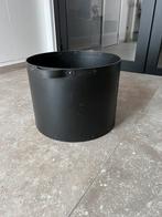 Ronde zwart metaal gelakte houtketel dia 40 cm 30 cm hoog, Ophalen, Zo goed als nieuw