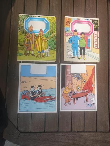 4 cahiers lignés Tintin (Vente à la pièce ou en lot). beschikbaar voor biedingen