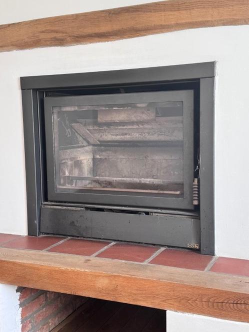 Houten inzetstuk van Bodart en Gonay, Huis en Inrichting, Kachels, Gebruikt, Inbouw, Houtkachel, Hout, Ophalen
