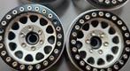 Jantes beadlock crawler RC 1.9 – argent/noir – lot de 4, Échelle 1:10, Enlèvement ou Envoi, Comme neuf, Pièce