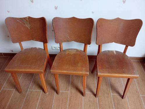 Vintage houten stoelen, Huis en Inrichting, Stoelen, Gebruikt, Eén, Hout, Overige kleuren, Ophalen