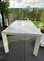 Tafel aluminium/glas 8 pp in prima staat!, Huis en Inrichting, Tafels | Eettafels, Ophalen, 200 cm of meer, 50 tot 100 cm, Zo goed als nieuw