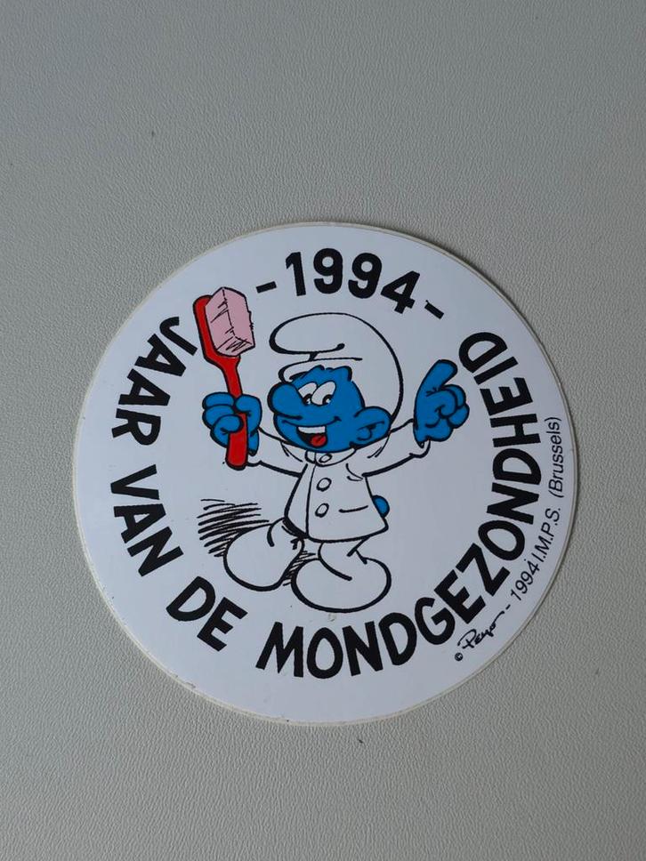 Autocollant Schtroumpf Dentiste, Collections, Schtroumpfs, Comme neuf, Autres types, Autres Schtroumpfs, Envoi