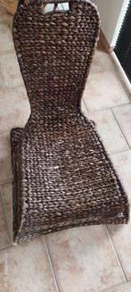 Chaise basse, fauteuil à bascule, en fibres naturelles, Enlèvement, Utilisé