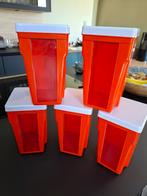 Set van 5 plastic opbergdozen VINTAGE, Huis en Inrichting, Ophalen of Verzenden, Gebruikt