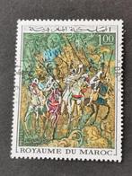 Marokko 1970 - kunst - krijgers te paard, Postzegels en Munten, Postzegels | Afrika, Ophalen of Verzenden, Marokko, Gestempeld