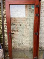 Buitendeur in hardhout, Doe-het-zelf en Bouw, Gebruikt, Buitendeur, 200 tot 215 cm, Hout