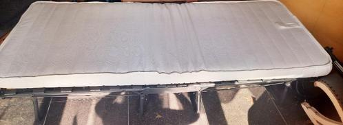 Plooibed Nieuw, Huis en Inrichting, Slaapkamer | Bedden, Nieuw, Eenpersoons, 80 cm, 190 cm of minder, Metaal, Zwart, Verstelbaar