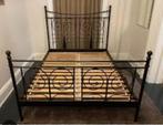 Zwart stalen bed 2x2 meter, Autres dimensions, Enlèvement, Utilisé, Noir