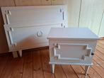Bed met nachttafeltje retro, Huis en Inrichting, Slaapkamer | Nachtkastjes, Ophalen, Gebruikt, Hout