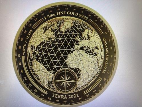 2021 Tokelau - Terra - 1/10 oz gold goud ZELDZAAM, Postzegels en Munten, Edelmetalen en Baren, Goud, Ophalen of Verzenden