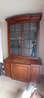 Zeer mooie , oude vitrinekast,  secretaire ., Huis en Inrichting, Ophalen of Verzenden, Glas