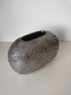 Vaas - ovaal en zilverkleurig, Ophalen, Gebruikt, Overige kleuren, Aardewerk of Porselein