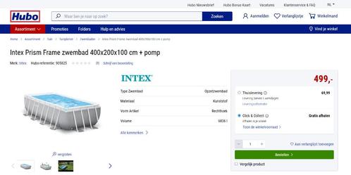 Splinternieuw Intex zwembad 400 x 200 x 100 nieuw in de doos, Tuin en Terras, Zwembaden, Nieuw, Opzetzwembad, 80 tot 120 cm, 200 tot 400 cm